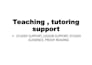 teaching and tutoring support